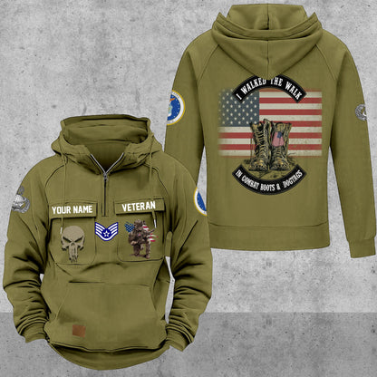 Air Force Badge - Personalized US Soldier/ Veteran Vintage Hoodie All Over Printed - 17494272