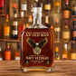 Navy Badge - Personalized US Soldier/ Veteran With Rank, Name And Year Whiskey Bottle Glass - 17769888
