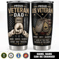 U.S. Marine Coprs - Proud Veteran Dad, Personalized Tumbler With Rank And Name 20OZ Tumbler - 1778544005