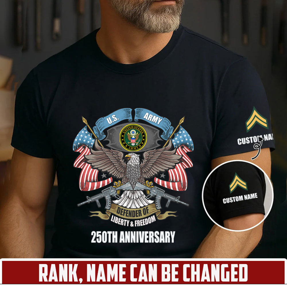Army Division - Personalized Name US Soldier/ Veteran T-Shirt - 1776384002