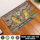 Army Branch - Personalized US Soldier/ Veteran Camo With Rank, Name and Year Doormat 3D Printed - 1776297603