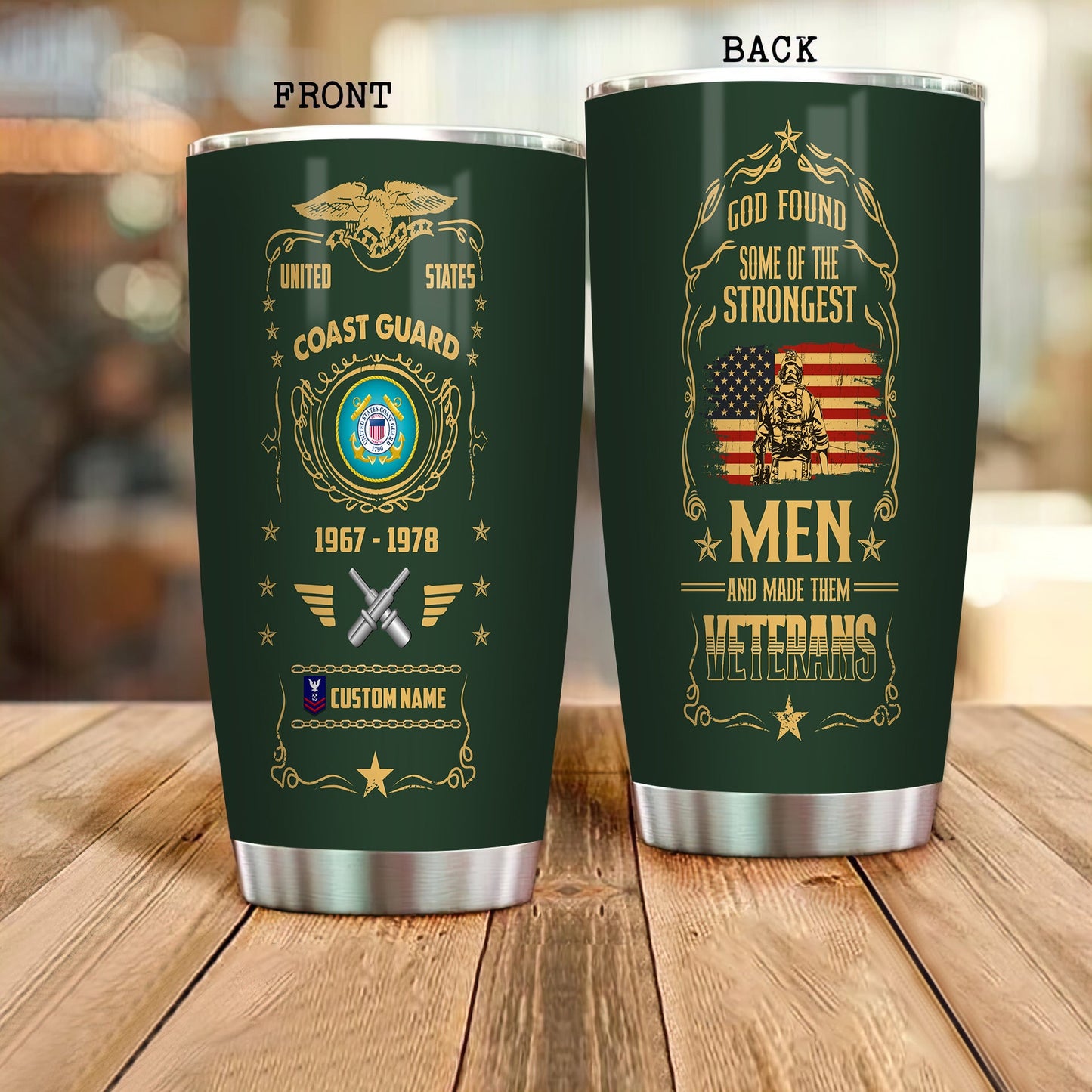 Coast Guard Rating - Personalized US Soldier/ Veteran Tumbler -17495136