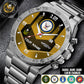 Navy Badge - Personalized US Soldier/ Veteran With Name And Rank Gentleman Stainless Steel Watch - 17491680