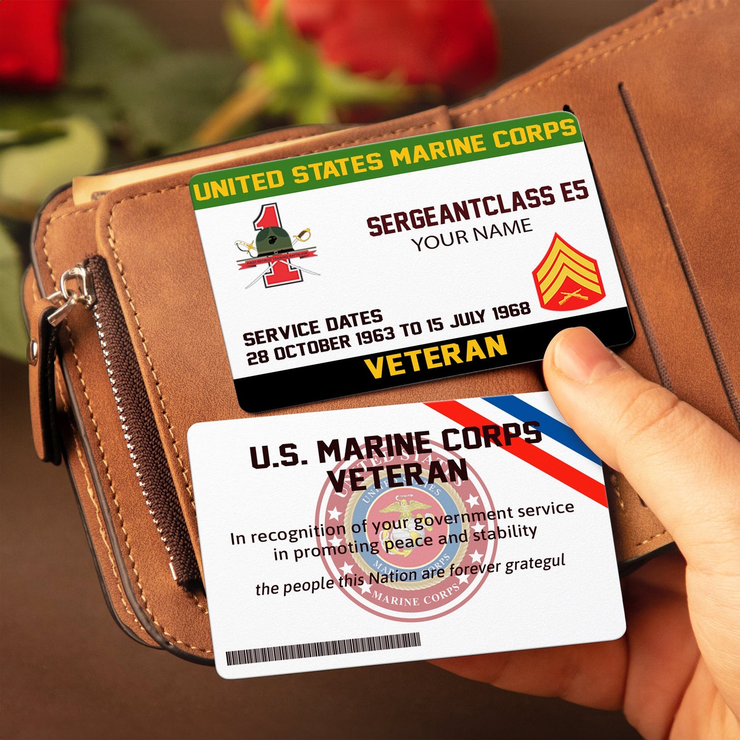 Marines Battalions - Personalized US Soldier/ Veteran Aluminum Wallet Card - 17489952