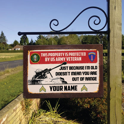 Army Division - Personalized US Soldier/ Veteran Rectangle  Metal Sign - 17482176