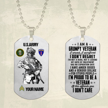 Army Division  - Personalized US Soldier/ Veteran Dog Tag Necklace - 17489088