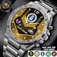 Air Force Badge - Personalized US Soldier/ Veteran With Name And Rank Gentleman Stainless Steel Watch - 17491680