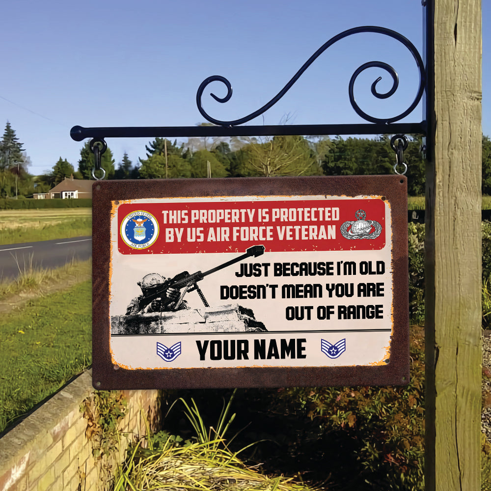 Air Force Badge - Personalized US Soldier/ Veteran Rectangle  Metal Sign - 17482176