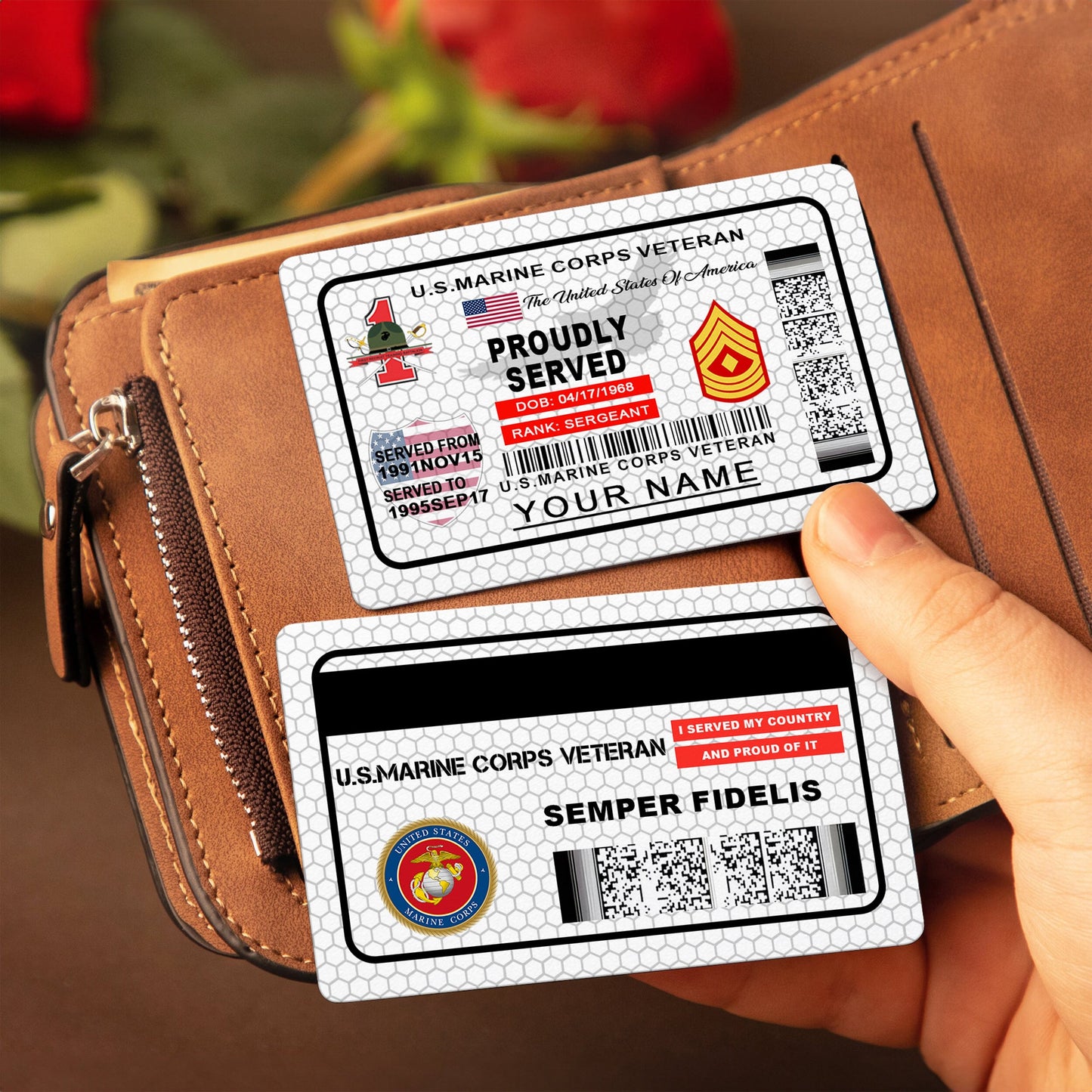 Marines Battalions - Personalized US Soldier/ Veteran Aluminum Wallet Card - 17488224