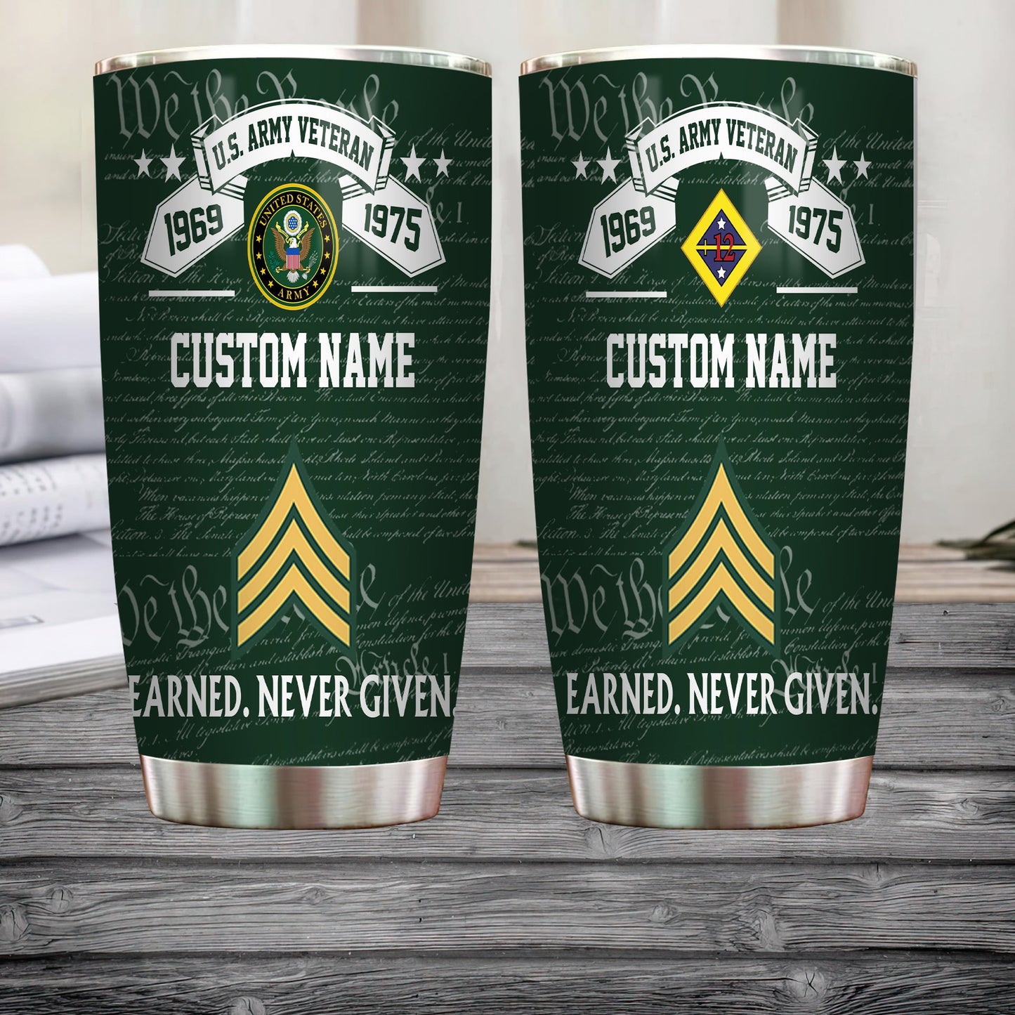 Army Division  - Personalized US Soldier/ Veteran Tumbler - 17492544
