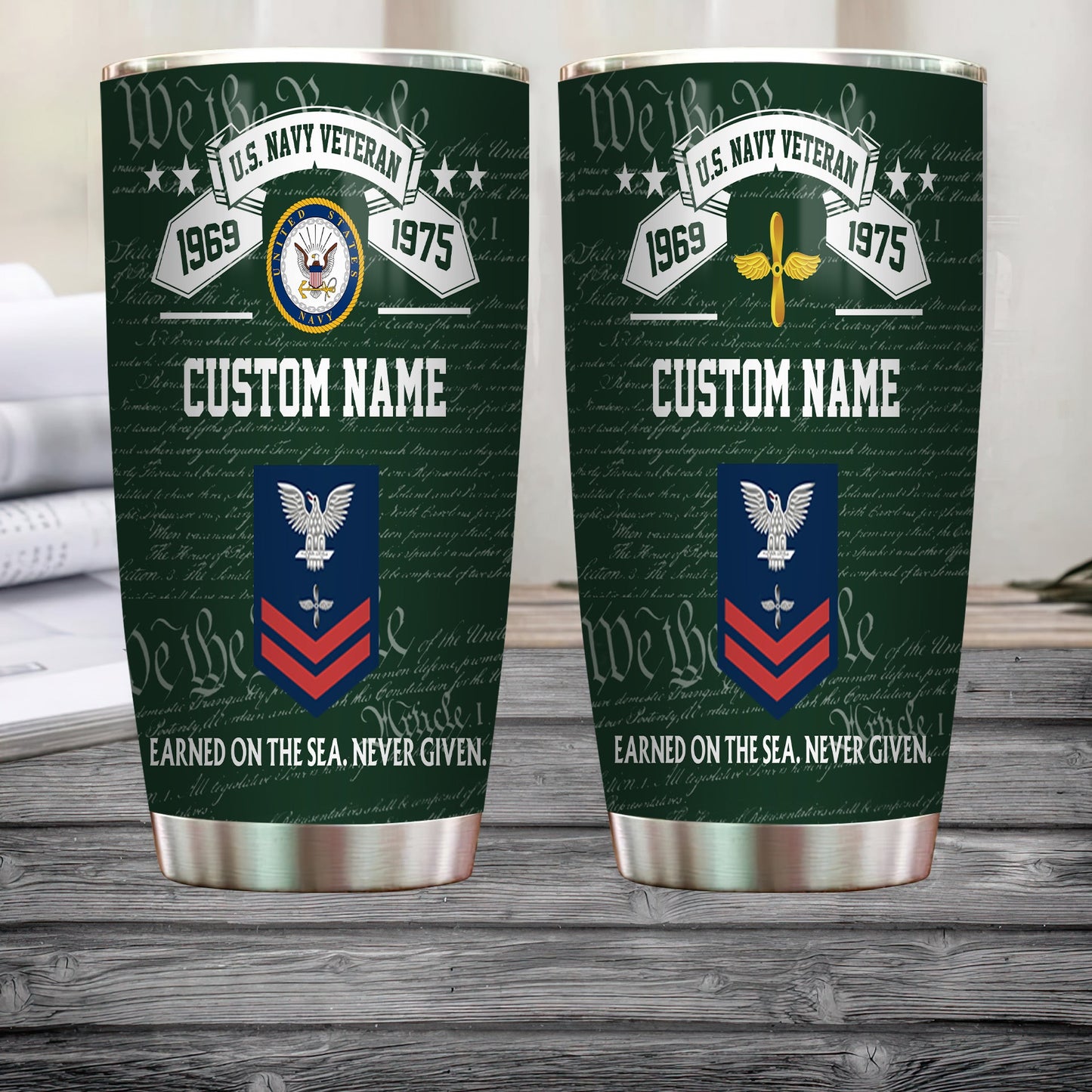 Navy Rating - Personalized US Soldier/ Veteran Tumbler - 17492544