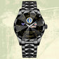 Air Force Command - Personalized US Soldier/ Veteran Rank And Name Gentleman Crystal Metal Watch - 17448480