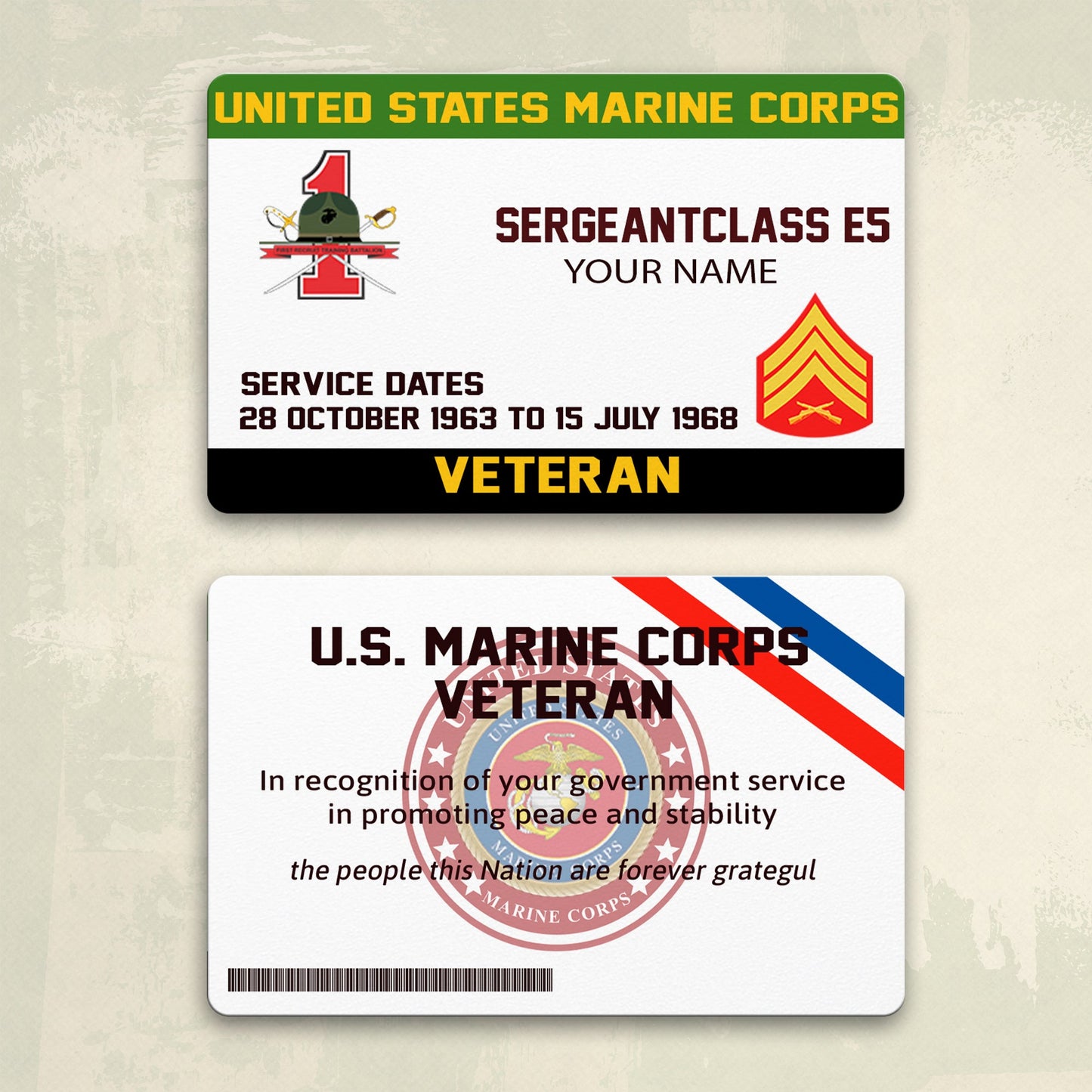 Marines Battalions - Personalized US Soldier/ Veteran Aluminum Wallet Card - 17489952