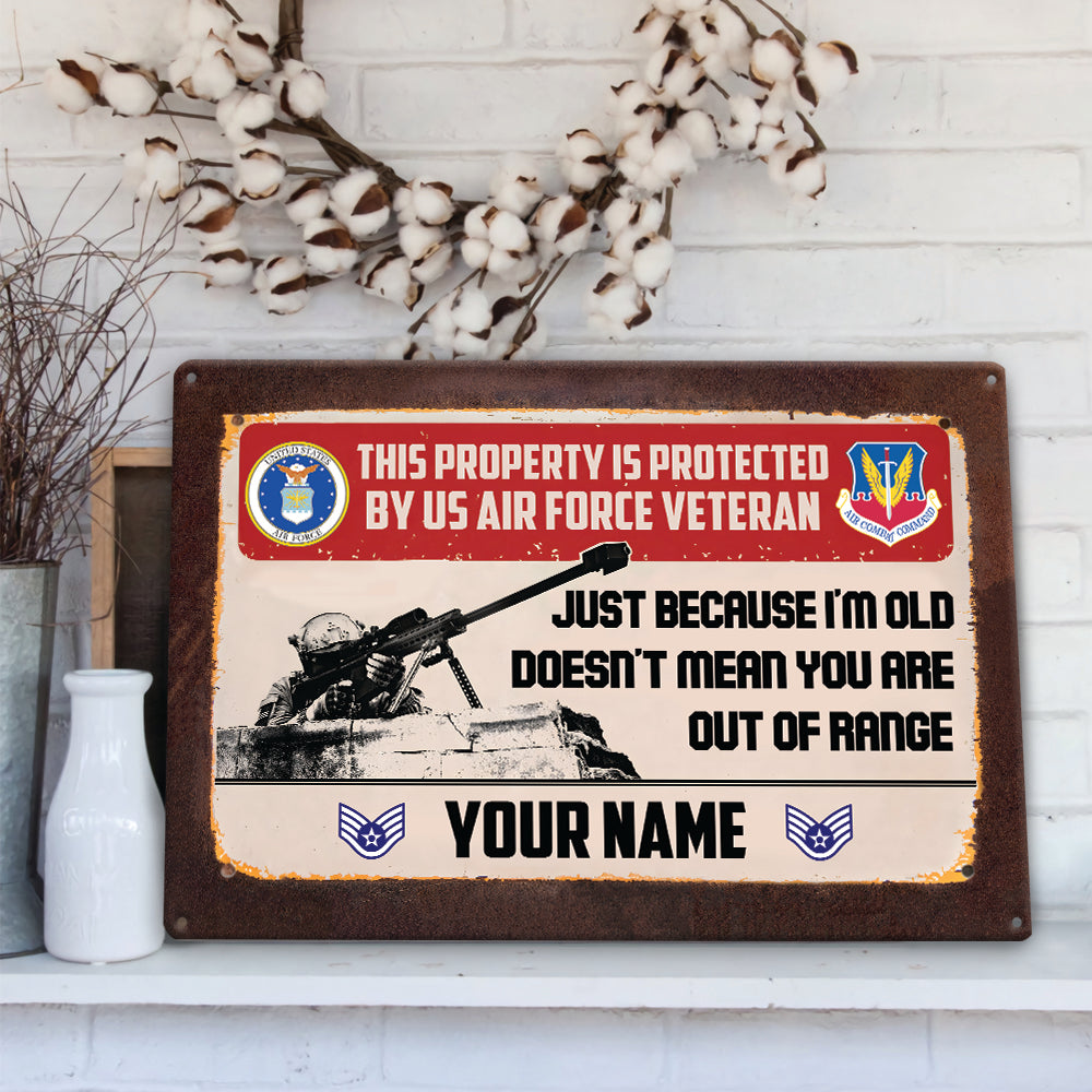 Air Force Command - Personalized US Soldier/ Veteran Rectangle  Metal Sign - 17482176