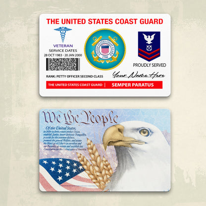 Coast Guard Rating - Personalized US Soldier/ Veteran Aluminum Wallet Card - 17490816