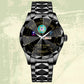 Coast Guard Rating - Personalized US Soldier/ Veteran Rank And Name Gentleman Crystal Metal Watch - 17448480