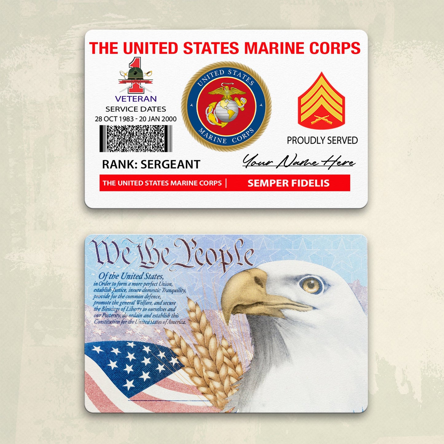 Marines Battalions - Personalized US Soldier/ Veteran Aluminum Wallet Card - 17490816