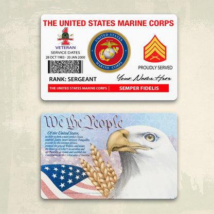 Marines Battalions - Personalized US Soldier/ Veteran Aluminum Wallet Card - 17490816