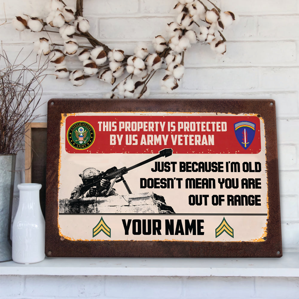 Army Division - Personalized US Soldier/ Veteran Rectangle  Metal Sign - 17482176