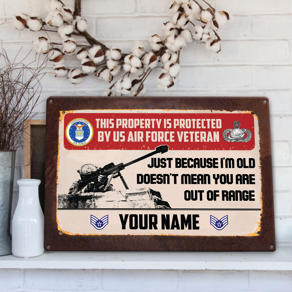 Air Force Badge - Personalized US Soldier/ Veteran Rectangle  Metal Sign - 17482176