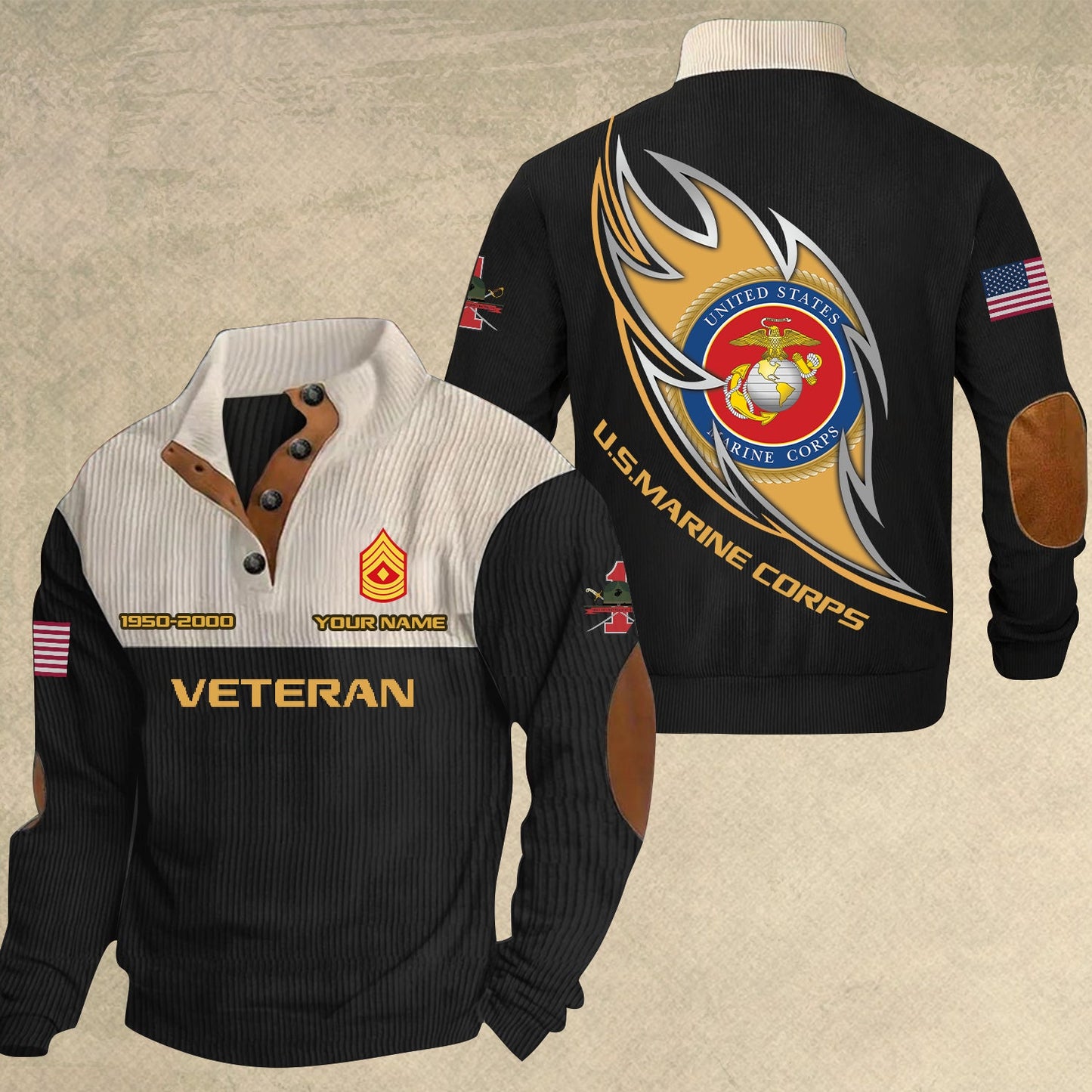 Marines Battalions - Personalized US Soldier/ Veteran With Name, Year And Rank Sports Sweatshirt - 17410464