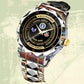 Air Force Command- Personalized US Soldier/ Veteran Rank And Name Gentleman Crystal Metal Watch - 17447616