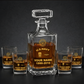 Navy Badge - Personalized US Soldier/ Veteran Rank, Year And Name - Whiskey Decanter Set - 17750880