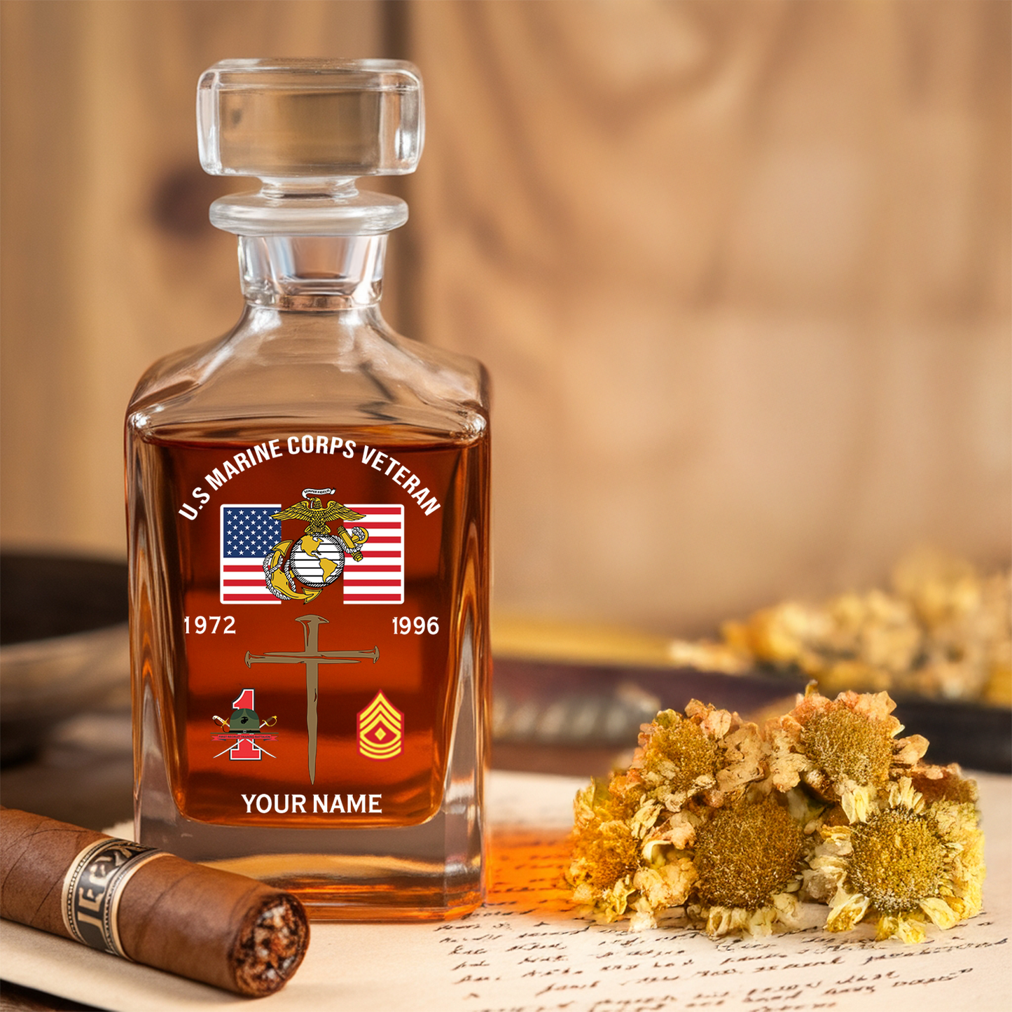 Marines Battalions - Personalized US Soldier/ Veteran Premium Decanter With Name - 17755200