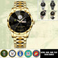 Navy Rating - Personalized US Soldier/ Veteran Rank And Name Gentleman Crystal Metal Watch - 17448480