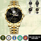 Navy Badge - Personalized US Soldier/ Veteran Rank And Name Gentleman Crystal Metal Watch - 17448480