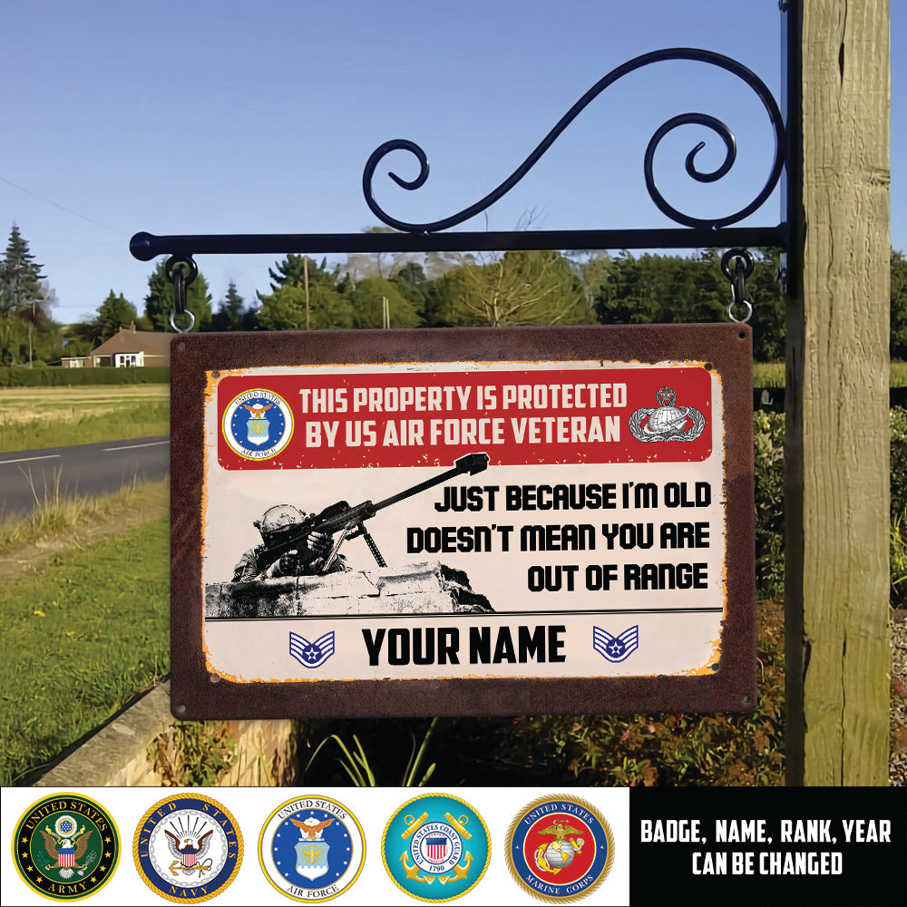 Air Force Badge - Personalized US Soldier/ Veteran Rectangle  Metal Sign - 17482176