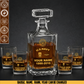 Navy Badge - Personalized US Soldier/ Veteran Rank, Year And Name - Whiskey Decanter Set - 17750880
