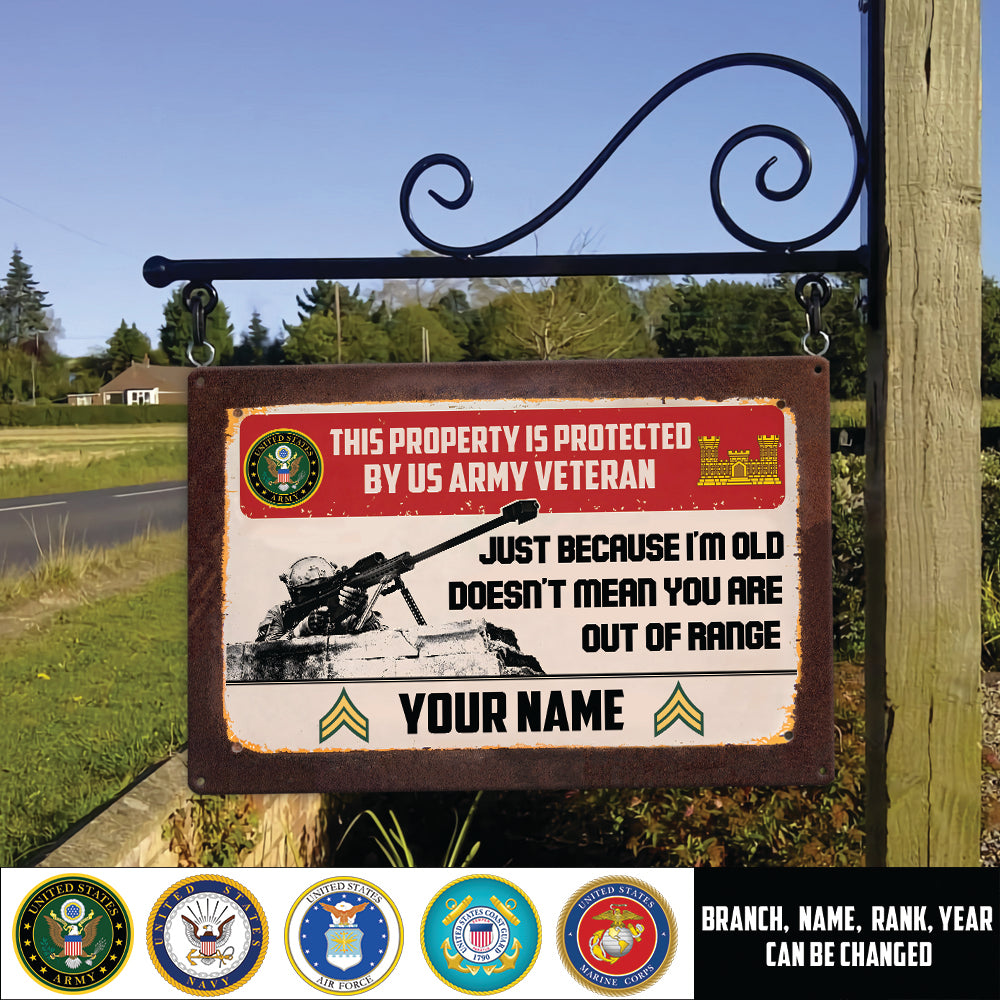 Army Branch - Personalized US Soldier/ Veteran Rectangle  Metal Sign - 17482176