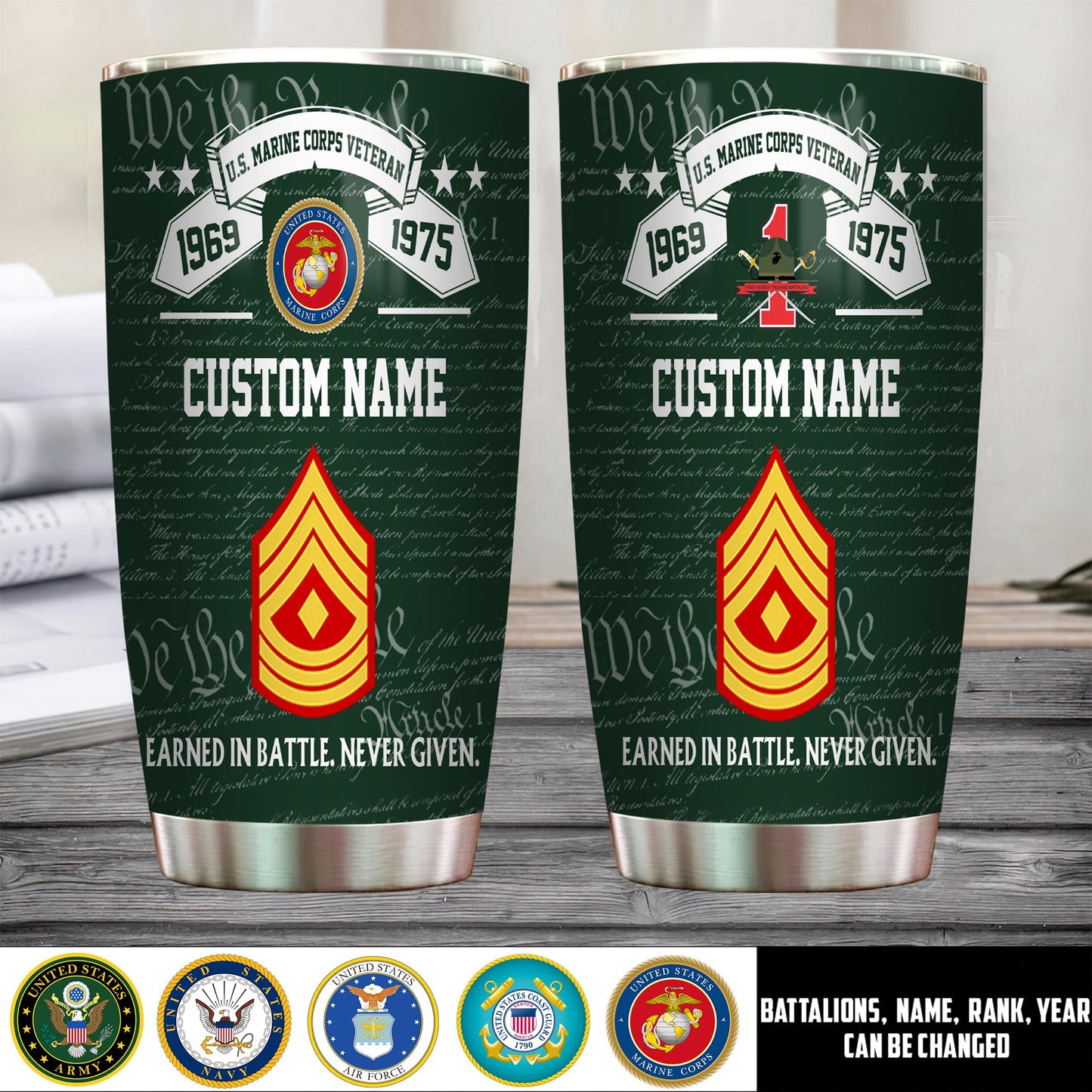 Marines Battalions - Personalized US Soldier/ Veteran Tumbler - 17492544