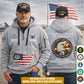 Air Force Badge - Personalized 250th America Anniversary Zip Hoodie Multicolor, Land Of The Free Home Of The Brave Zip Hoodie, Custom Military Branch Hoodie - 17691264