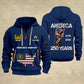 Army Branch - Personalized America 250 Years Zip Hoodie Multicolor, Custom U.S. Soldier Branch Hoodie, Happy Independence Day, 4th Of July Zip Hoodie - 1769040002