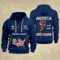 Air Force Badge - Personalized America 250 Years Zip Hoodie Multicolor, Custom U.S. Soldier Branch Hoodie, Happy Independence Day, 4th Of July Zip Hoodie - 1769040002