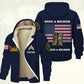 Army Branch - Personalized US Soldier/ Veteran With Name And Rank Hoodie Zip Velvet Coat - 17362944