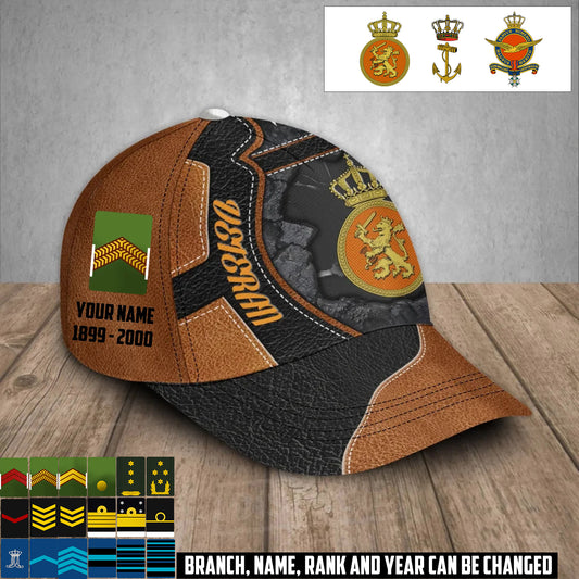 Personalized Rank, Year And Name Netherlands Soldier/Veterans Baseball Cap - 17373312