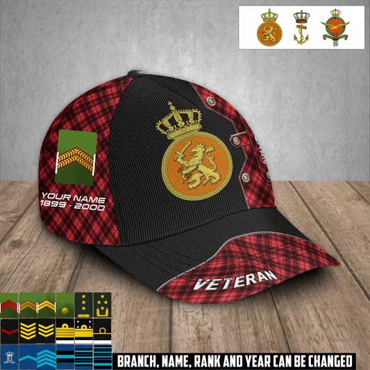Personalized Rank, Year And Name Netherlands Soldier/Veterans Baseball Cap - 17385408