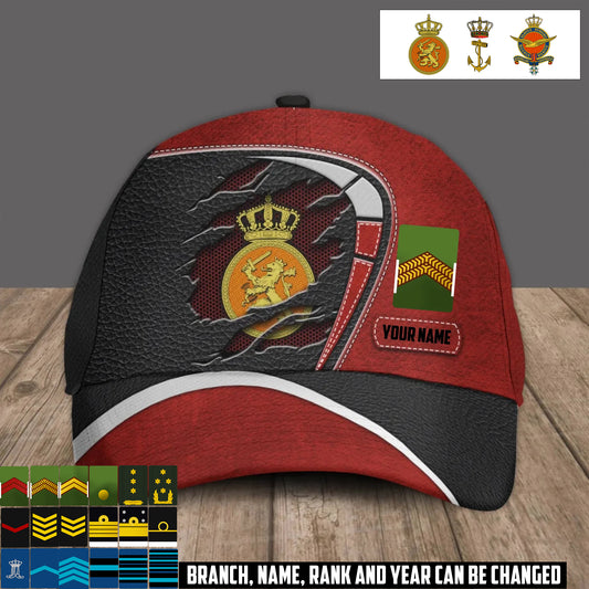 Personalized Rank And Name Netherlands Soldier/Veterans Baseball Cap - 17375040