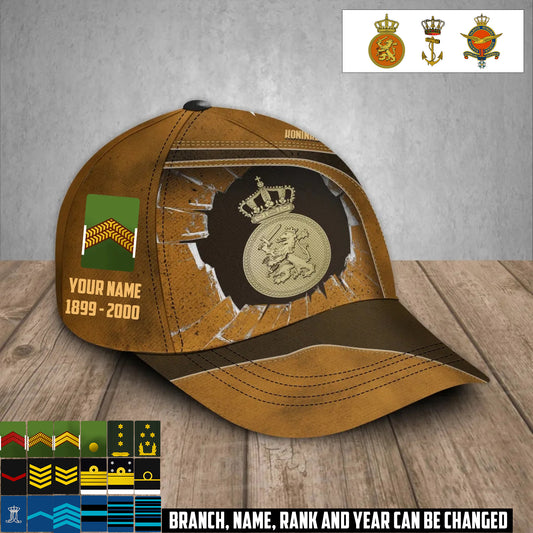 Personalized Rank, Year And Name Netherlands Soldier/Veterans Baseball Cap - 17374176