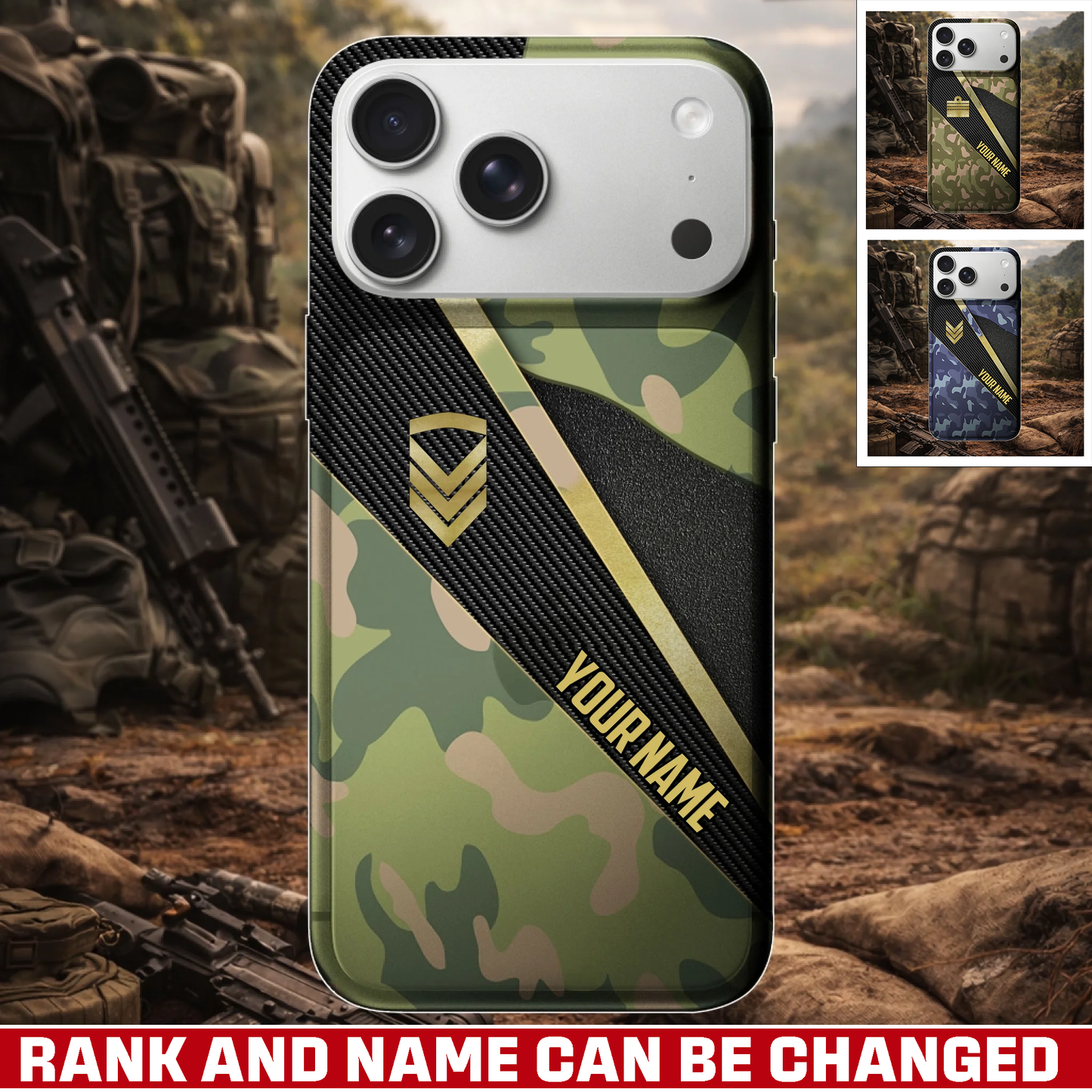 Personalized Norway Veteran/ Soldier With Rank And Name Camo Phone Case - 17728416