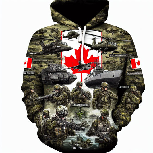 Canada Soldier/ Veteran Camo Hoodie 3D Printed - 1710230002