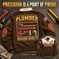 Personalized Plumber PLB02 sweatshirt Facebook ad, Brown, front and back views