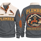 Plumber PLB03 sports sweatshirt grey, front and back with flat printed artwork