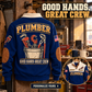 Personalized Plumber PLB05 sweatshirt Facebook ad, Navy, front and back views