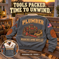 Personalized Plumber PLB08 sweatshirt Facebook ad, Grey, front and back views