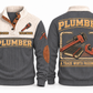 Plumber PLB10 sports sweatshirt grey, front and back with flat printed artwork