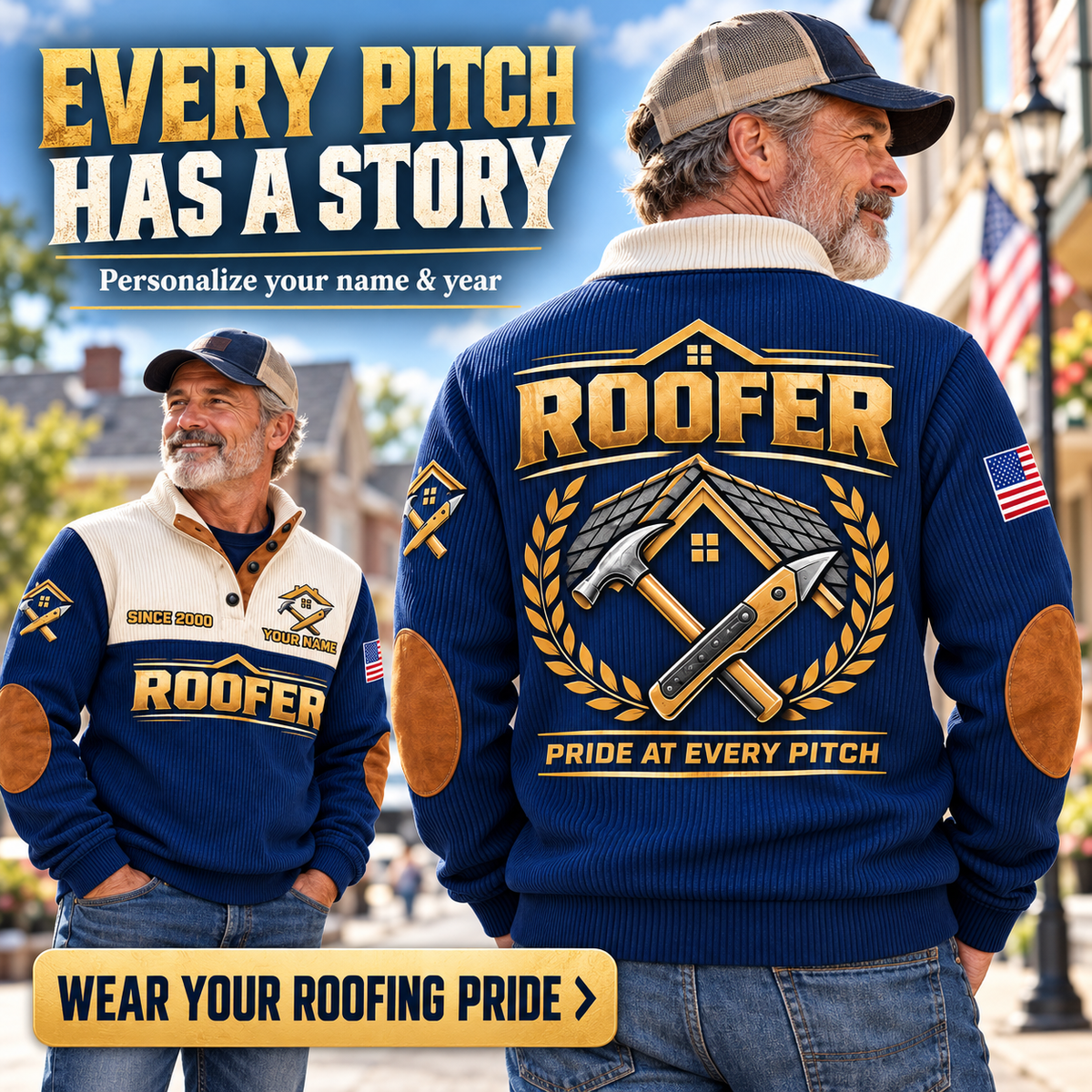 ROF10 personalized sports sweatshirt square advertisement